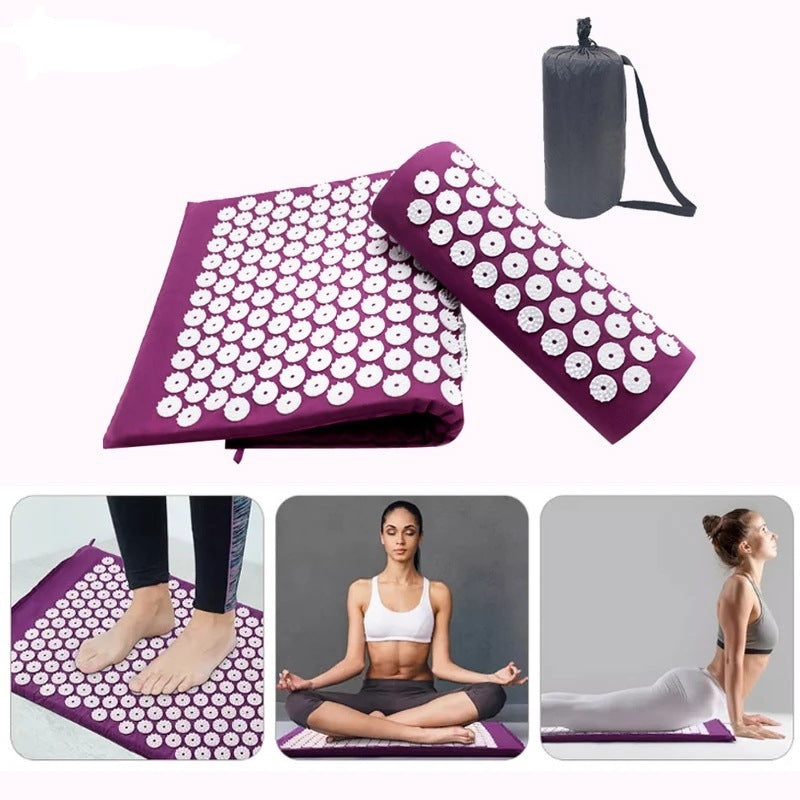 Acupressure Yoga Mat: Exercise & Massage Set